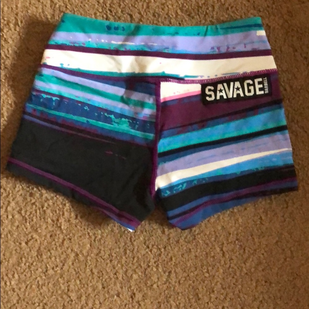 Savage barbell spandex shorts